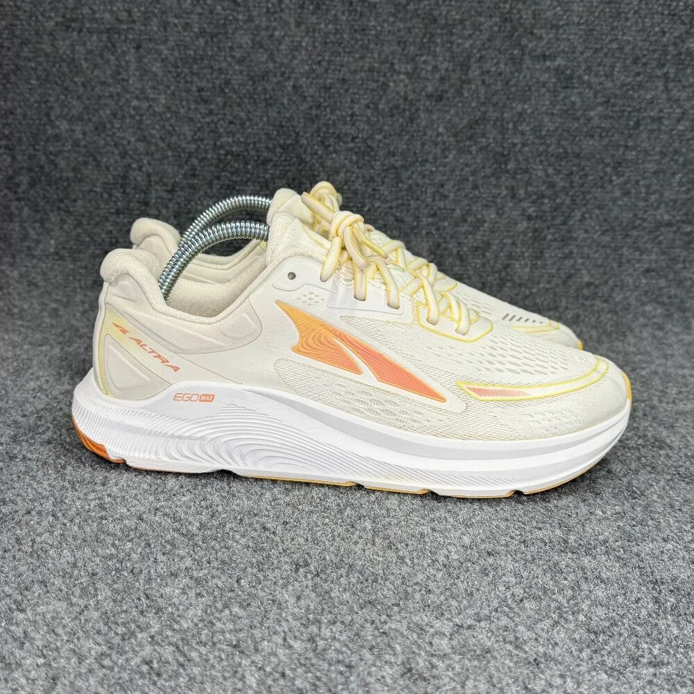 Altra Paradigm 6 Running Shoes Womens Size 10 White Yellow Athletic Run Training
